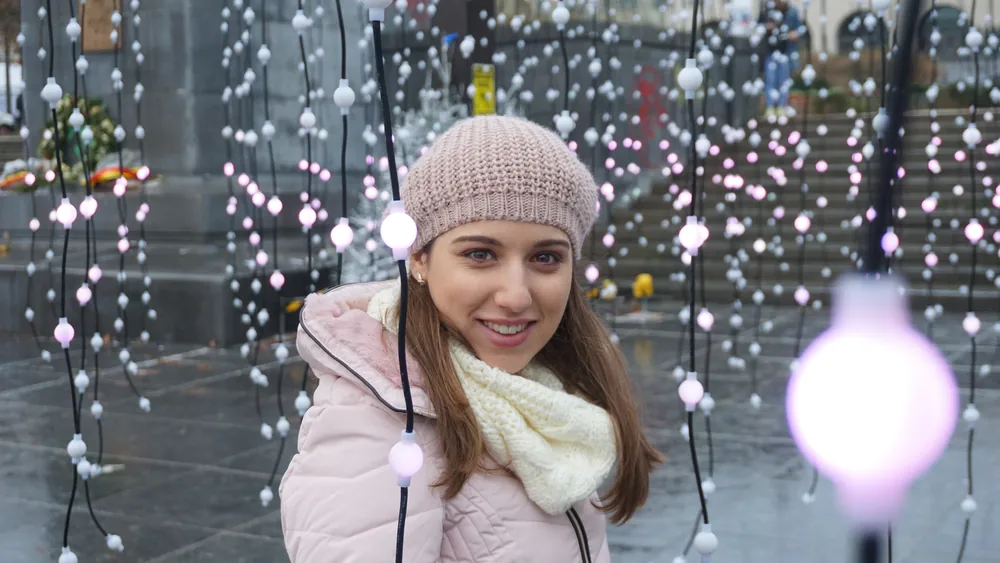 Mont des Arts Brussels Belgium Christmas lights