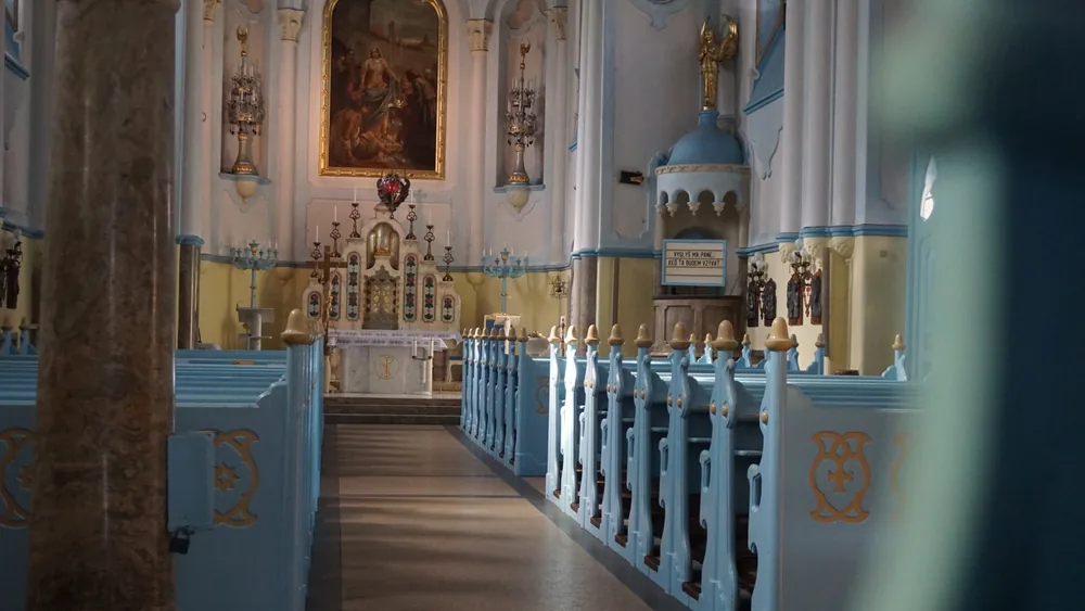 Blue Church inside