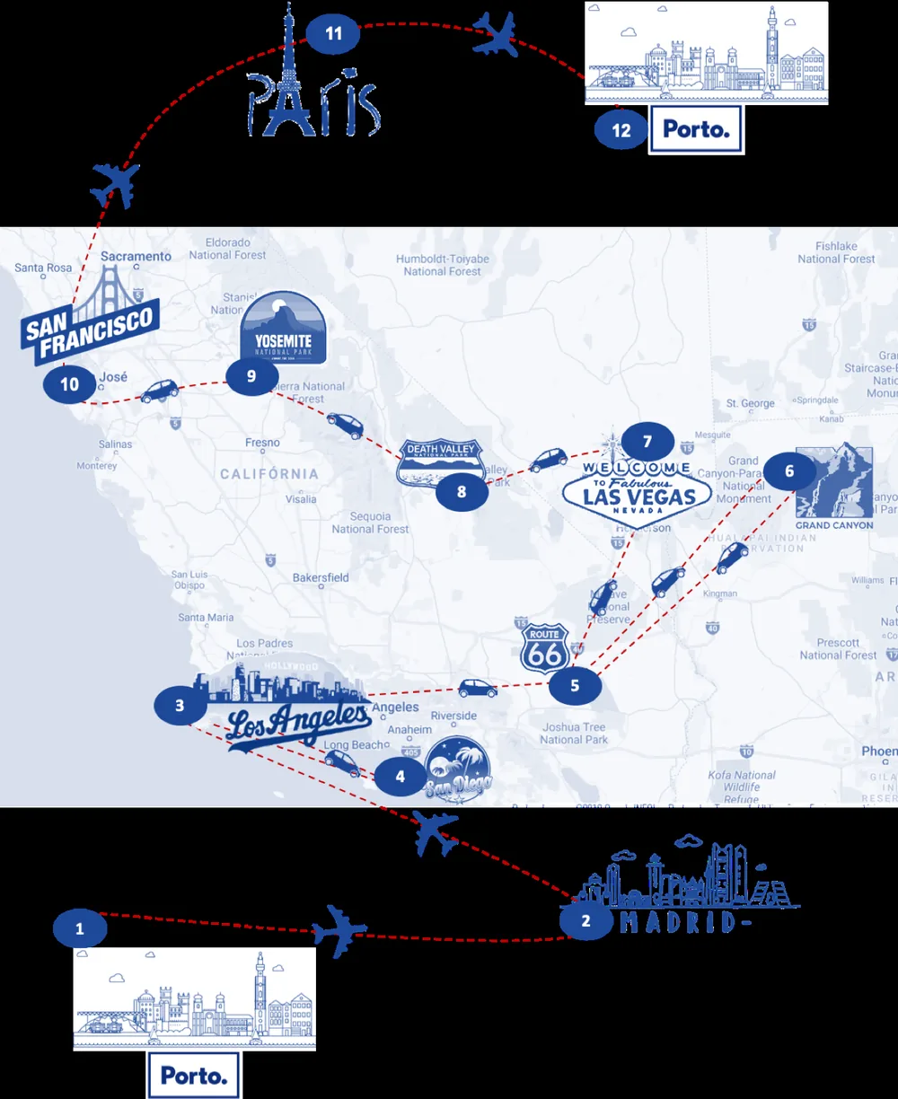 USA Road Trip Western Triangle