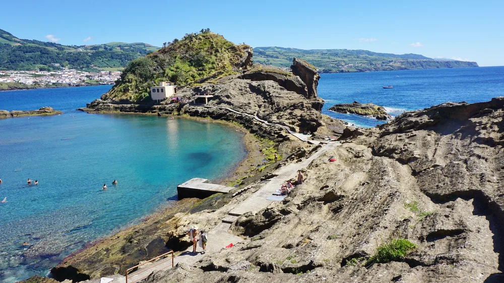 Azores Vila Franca do Campo ilhéu islet Swim Azores de viagem