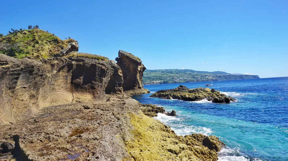 Azores Vila Franca do Campo ilhéu islet Swim Azores de viagem