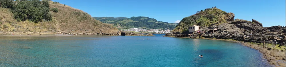 Azores Vila Franca do Campo ilhéu islet Swim Azores de viagem panoramic